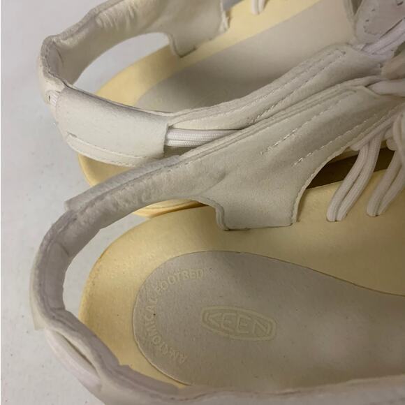 KEEN Men’s Size 11.5 UNEEK Classic Two Cord Sandals, Star White - Picture 6 of 10